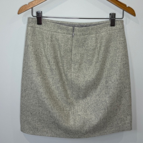 J. Crew Silver Wool Blend Mini Skirt (Size 0) - Picture 3 of 6
